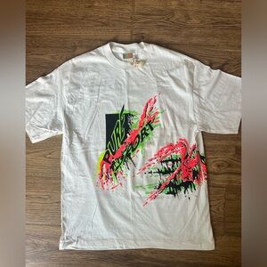 Vintage Pure Sport Graphic Tee XL NWT Double Sided Neon